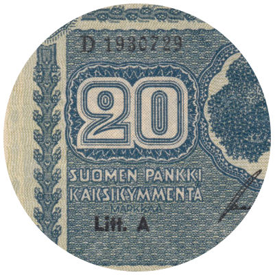 20 Markkaa 1945 Litt.A
